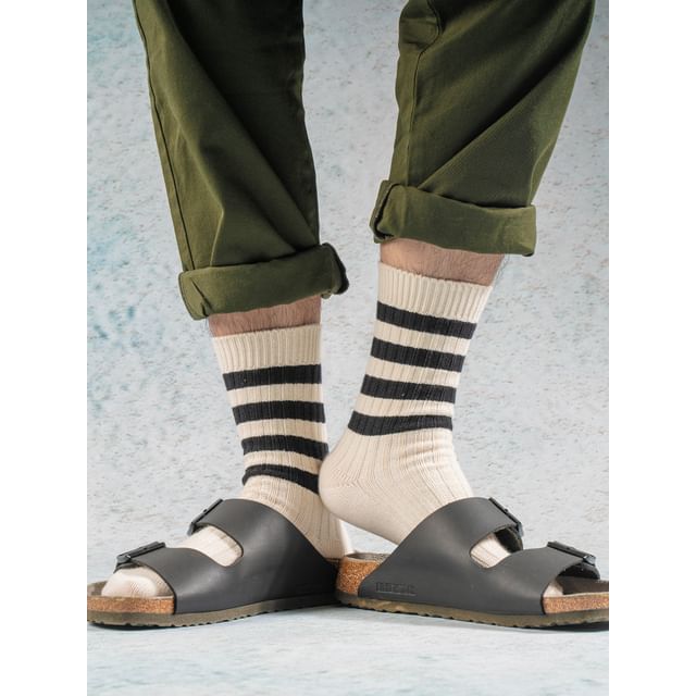 Strideling-Set of 4 Striped Crew Socks