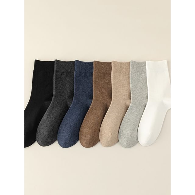 Strideling-Set Of 5 Pairs Plain Ankle Socks