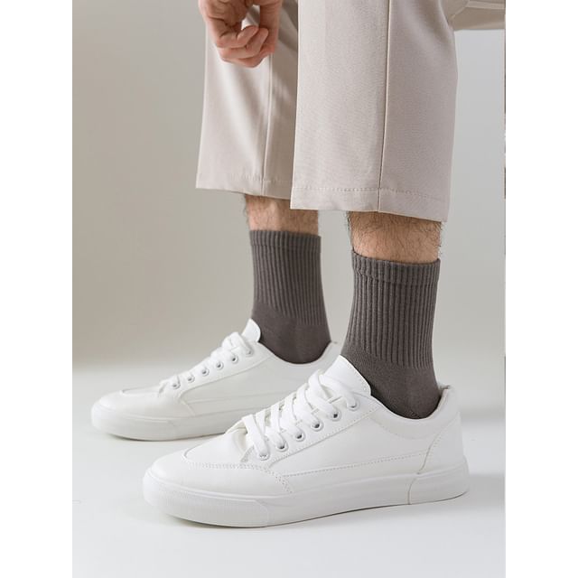 Strideling-Set Of 5 Pairs Plain Ankle Socks