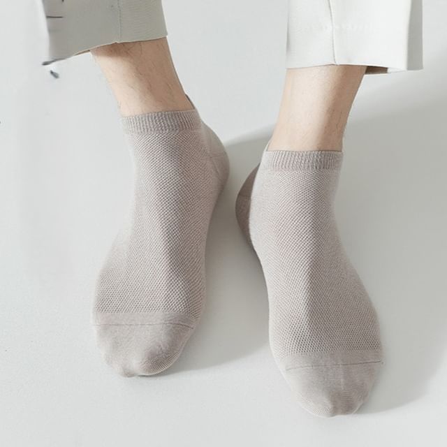 Strideling-Set of 5 Pairs Plain Pointelle Socks