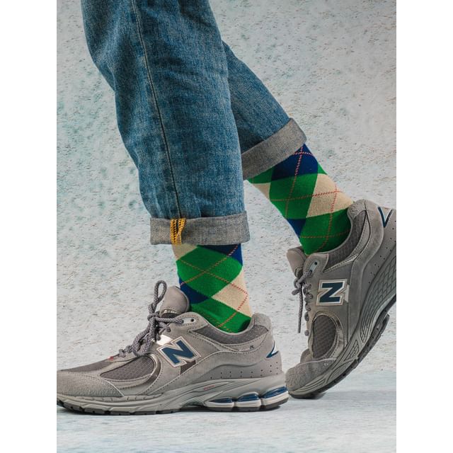 Strideling-Set of 6 Argyle Crew Socks