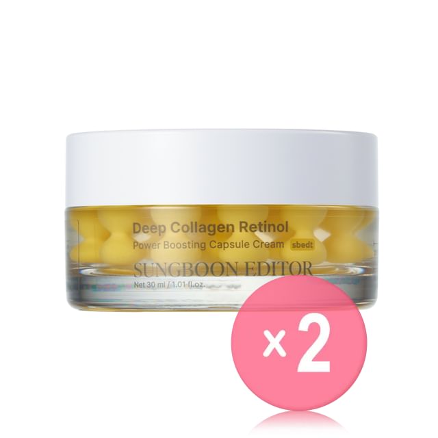 SUNGBOON EDITOR-Deep Collagen Retinol Power Boosting Capsule Cream Mini 2pcs Bundle Set