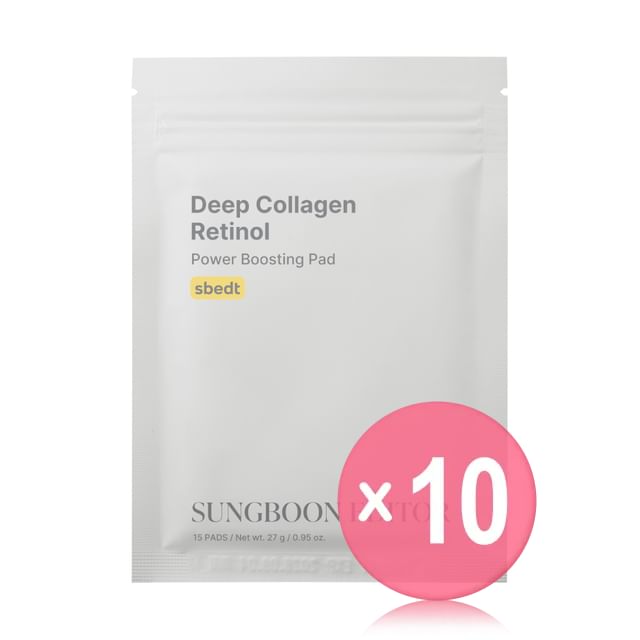 SUNGBOON EDITOR-Deep Collagen Retinol Power Boosting Pad Mini 10pcs Bundle Set