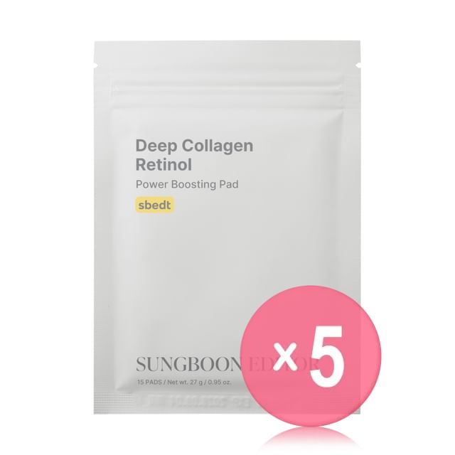 SUNGBOON EDITOR-Deep Collagen Retinol Power Boosting Pad Mini 5pcs Bundle Set