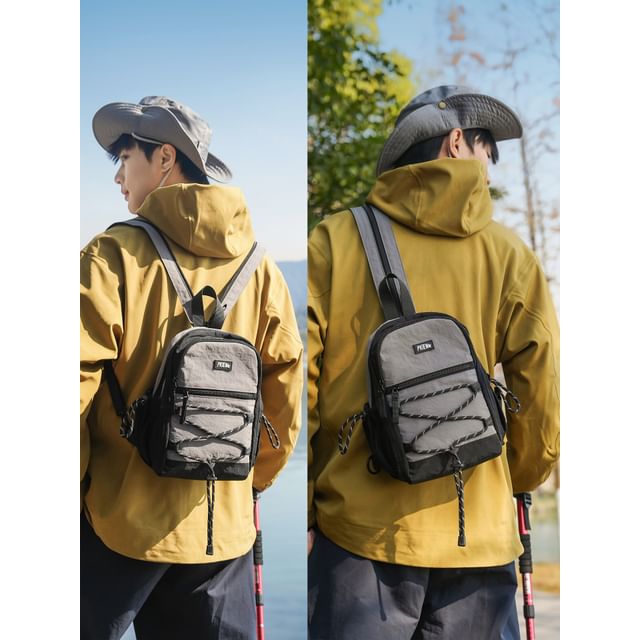 SUNMAN-Drawstring Two-Way Sling Bag