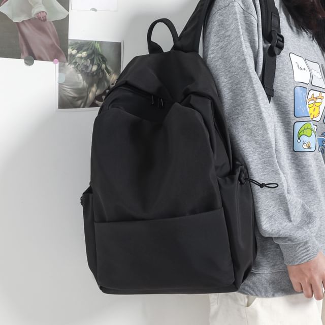 SUNMAN-Plain Drawstring Backpack