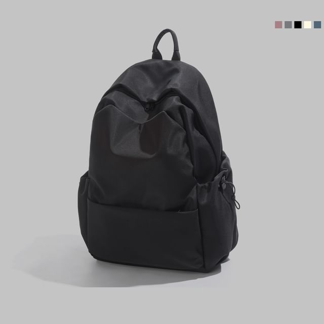 SUNMAN-Plain Drawstring Panel Backpack
