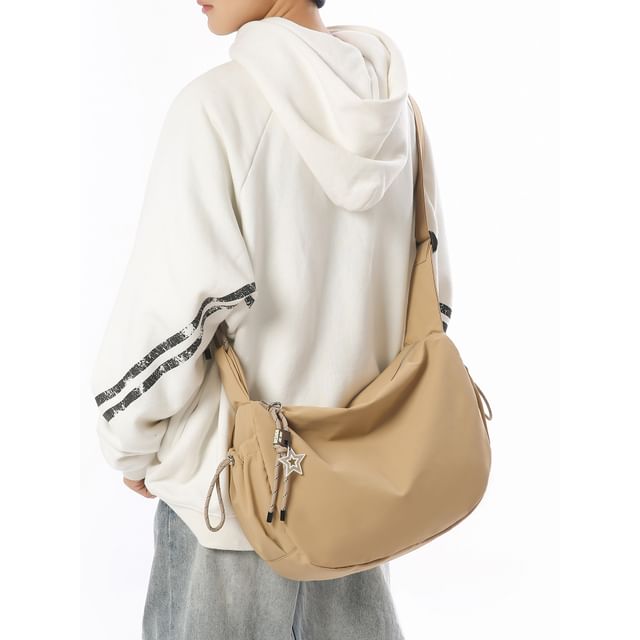 SUNMAN-Plain Fabric Crossbody Bag
