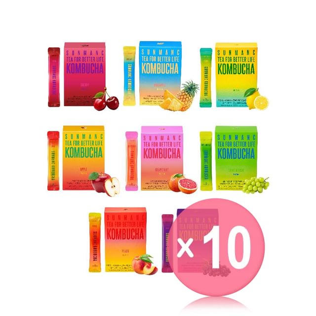 SUNMANC-Tea For Better Life Kombucha Mini Pack - 8 Types 10pcs Bundle Set