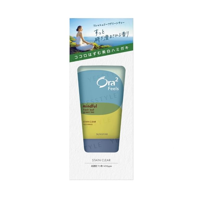 Sunstar-Ora2 Feels Stain Clear Paste Fresh Leaf Green Tea-70 G