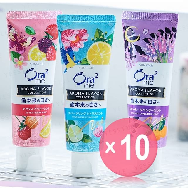 Sunstar-Ora2 Me Aroma Flavor Collection Toothpaste 10pcs Bundle Set