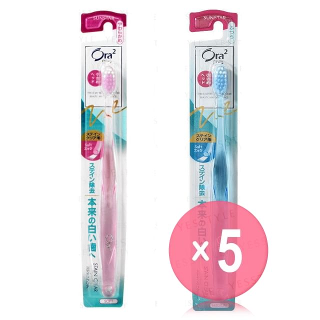 Sunstar-Ora2 Me Stain Clear Toothbrush 5pcs Bundle Set