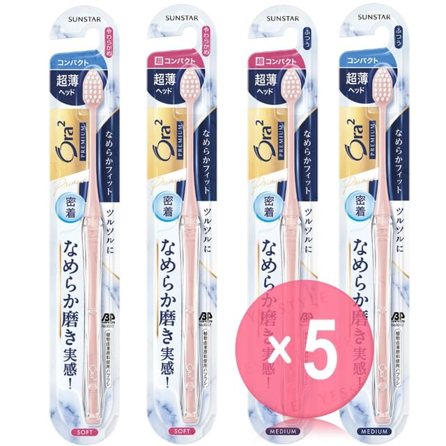 Sunstar-Ora2 Premium Toothbrush Smooth Fit 5pcs Bundle Set
