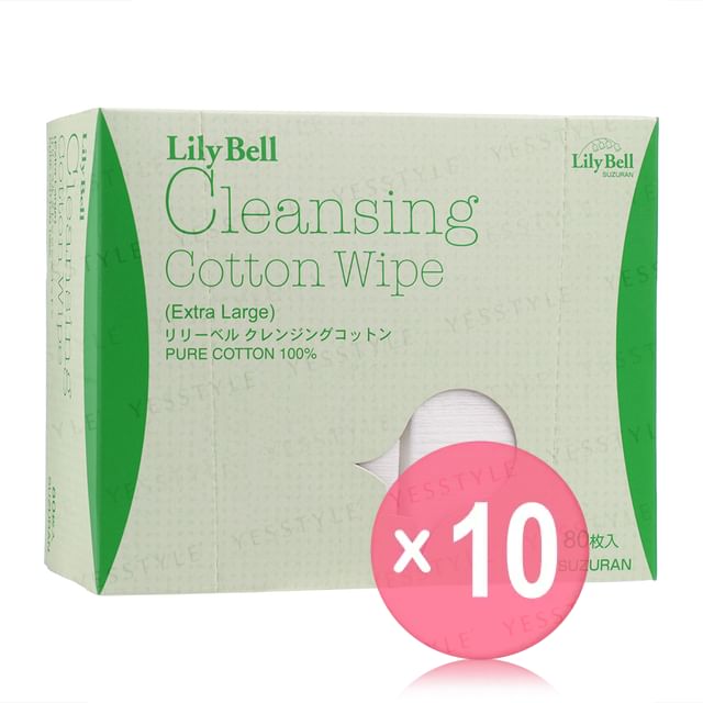 Suzuran-Lily Bell Cleansing Cotton Wipe Extra Large 10pcs Bundle Set