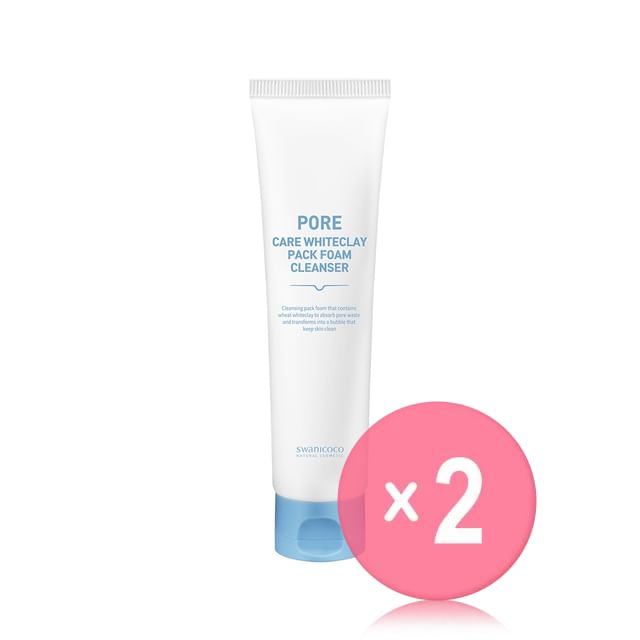 SWANICOCO-Pore Care Whiteclay Pack Foam Cleanser 2pcs Bundle Set