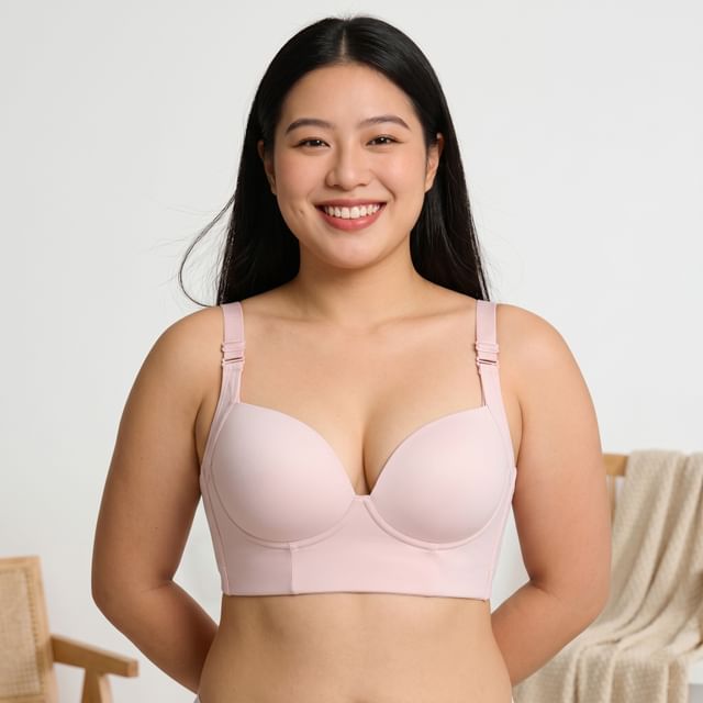 Sweet Lavendra-90A - 115E Plus Size Plain Seamless Bra