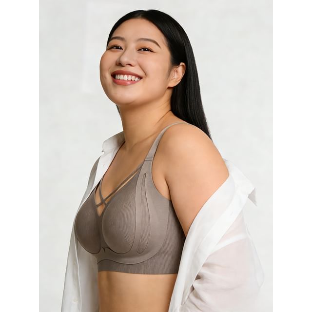 Sweet Lavendra-90B - 105D Plus Size Seamless Bra