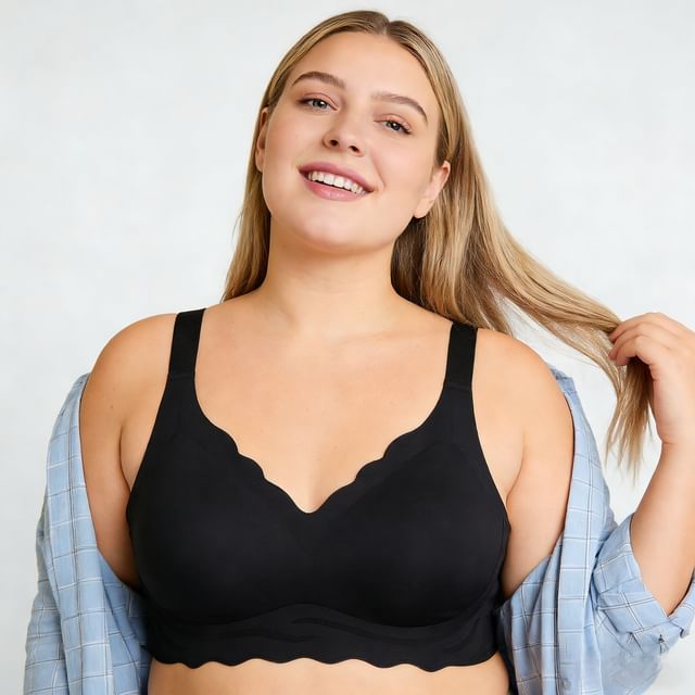 Sweet Lavendra-90B - 110E Plus Size Plain Seamless Wireless Bra