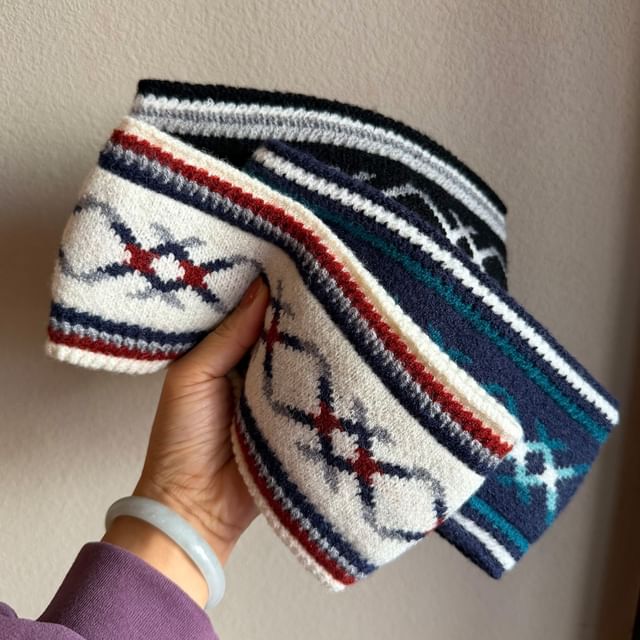 TAAK-Jacquard Knit Headband