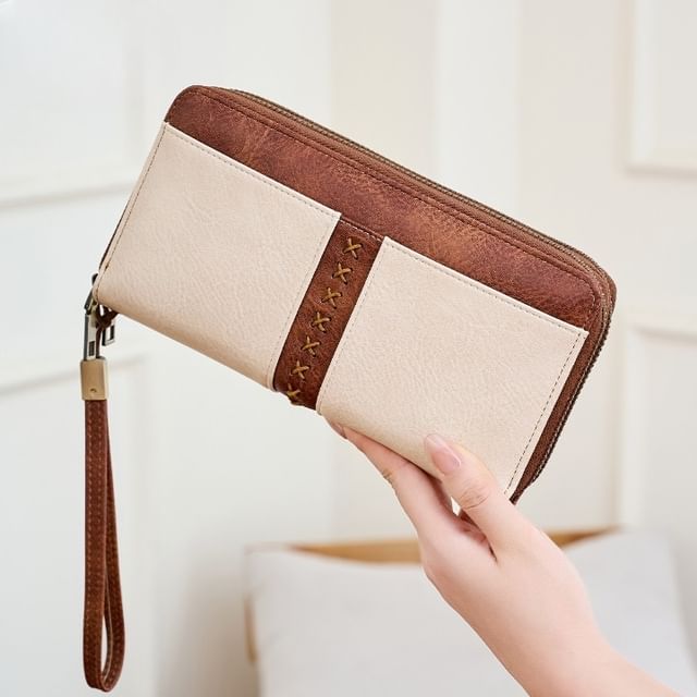 tablarosa-Faux Leather Long Wallet