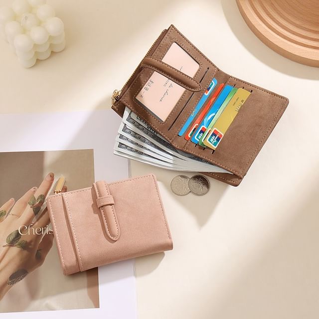 tablarosa-Faux Leather Short Wallet
