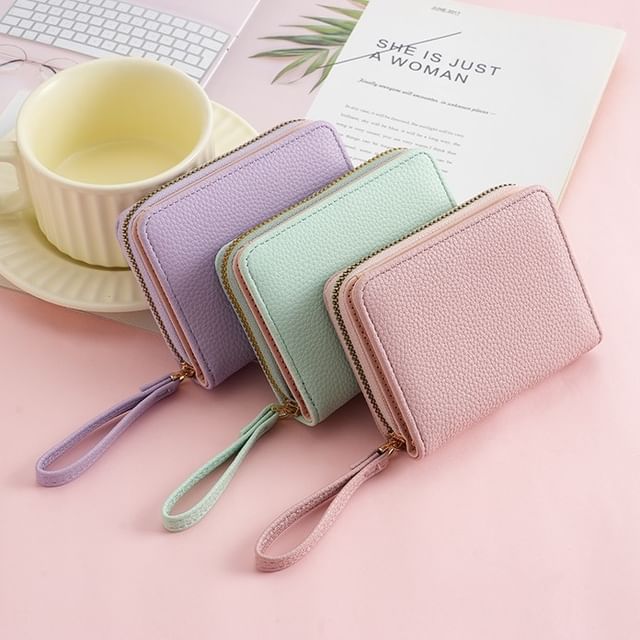 tablarosa-Faux Leather Zip Wallet
