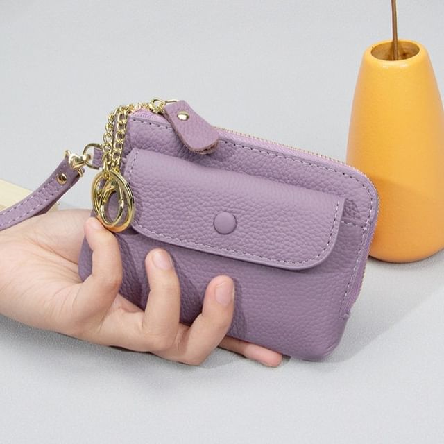 tablarosa-Flap Genuine Leather Coin Purse