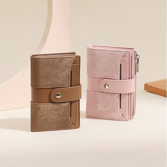 tablarosa-Set Zip Panel Wallet Card Holder