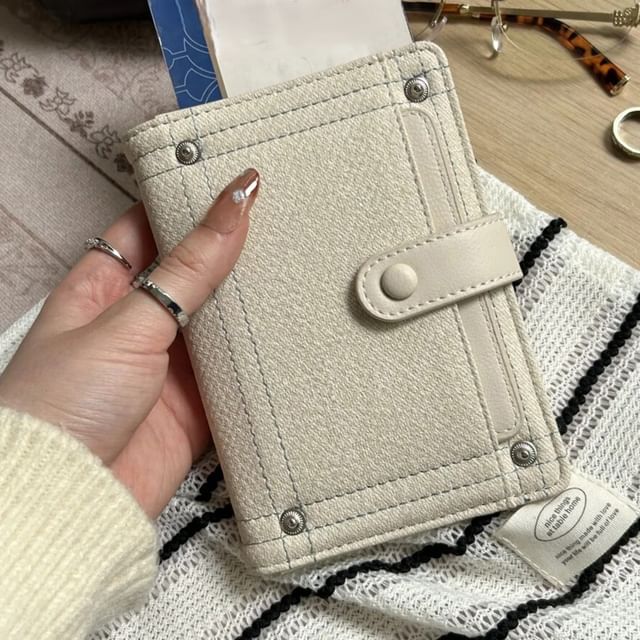 tablarosa-Studded Denim Passport Case