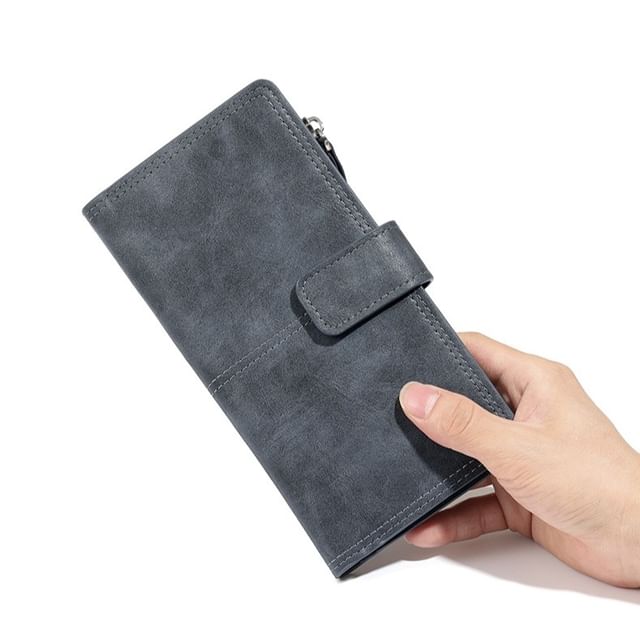 tablarosa-Zip Faux Leather Long Wallet