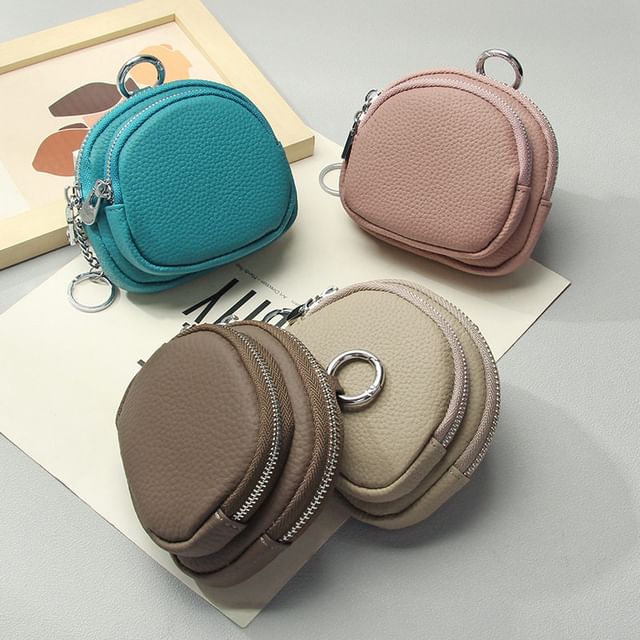 tablarosa-Zip Genuine Leather Coin Purse