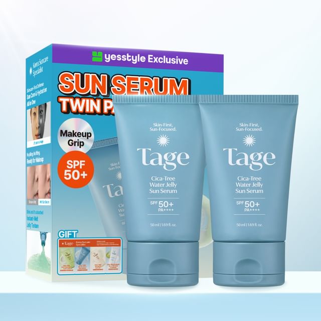Tage-Cica-Tree Water Jelly Sun Serum Twin Pack Dwupak żelowego serum przeciwsłonecznego edycja na wyłączność YesStyle