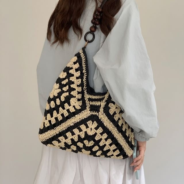 TangTangBags-Crochet Straw Tote Bag