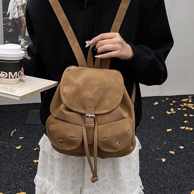 TangTangBags-Multi-Pocket Flap Backpack