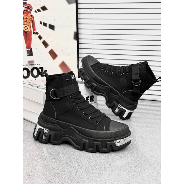 Tanzanite-Metal Cap Platform Short Boots