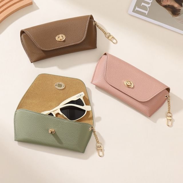 Taomicmic-Faux Leather Buckle Glasses Case