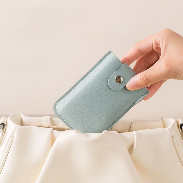 Taomicmic-Faux Leather Card Holder