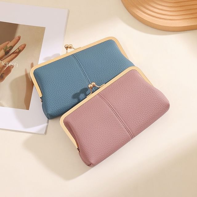 Taomicmic-Faux Leather Clasped Purse