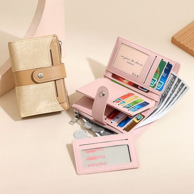 Taomicmic-Panel Faux Leather Wallet