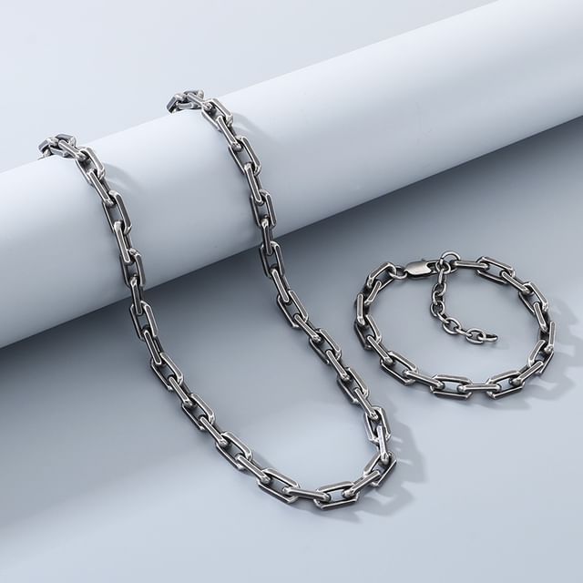 Tenri-Interlock Chain Necklace Bracelet