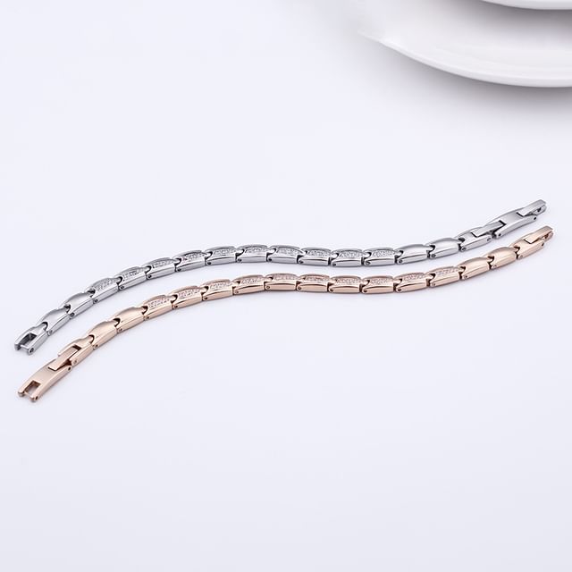 Tenri-Rhinestone Chain Bracelet