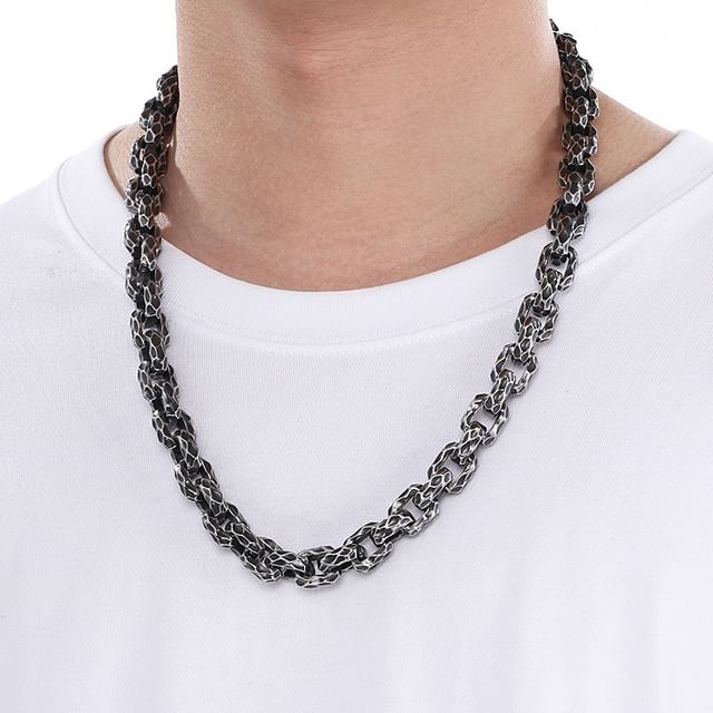 Tenri-Textured Chunky Chain Necklace