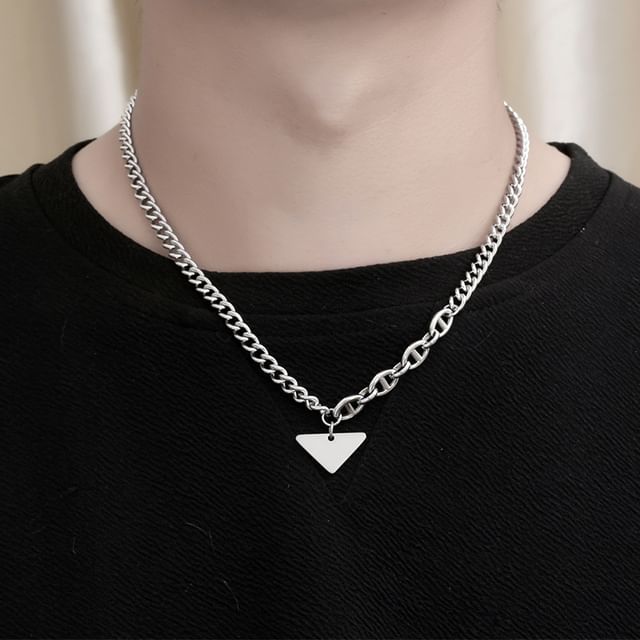Tenri-Triangle Pendant Alloy Chain Necklace Various Designs