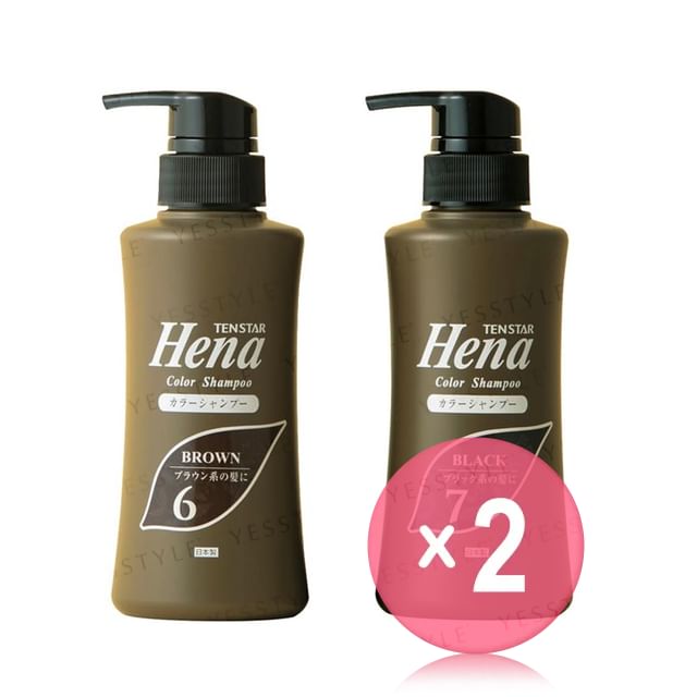 TENSTAR-Hena Color Shampoo 2pcs Bundle Set