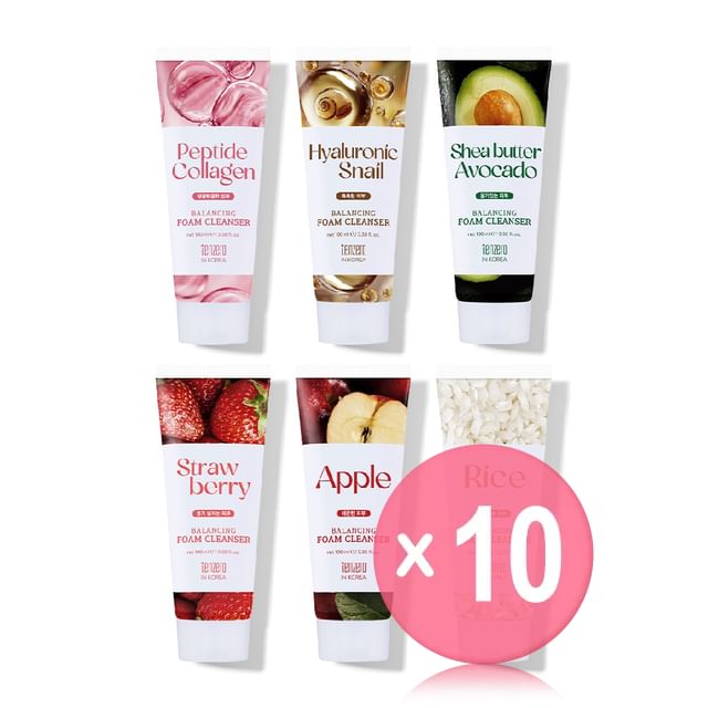 TENZERO-Balancing Foam Cleanser - 6 Types 10pcs Bundle Set
