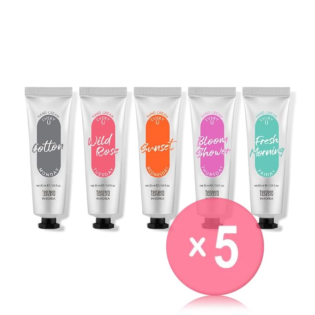 TENZERO-Every U Hand Cream - 5 Types 5pcs Bundle Set