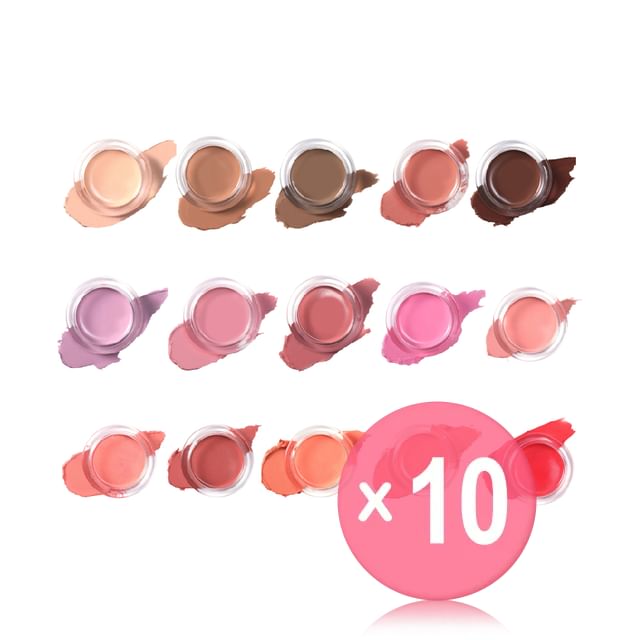 TENZERO-MOOLDA Moisture Veil Multi Use Blush - 15 Colors 10pcs Bundle Set