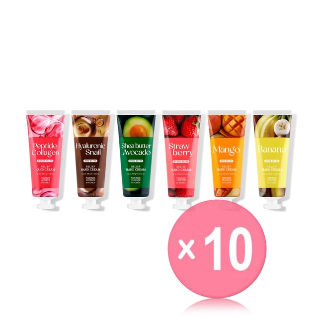 TENZERO-Relief Hand Cream - 6 Types 10pcs Bundle Set