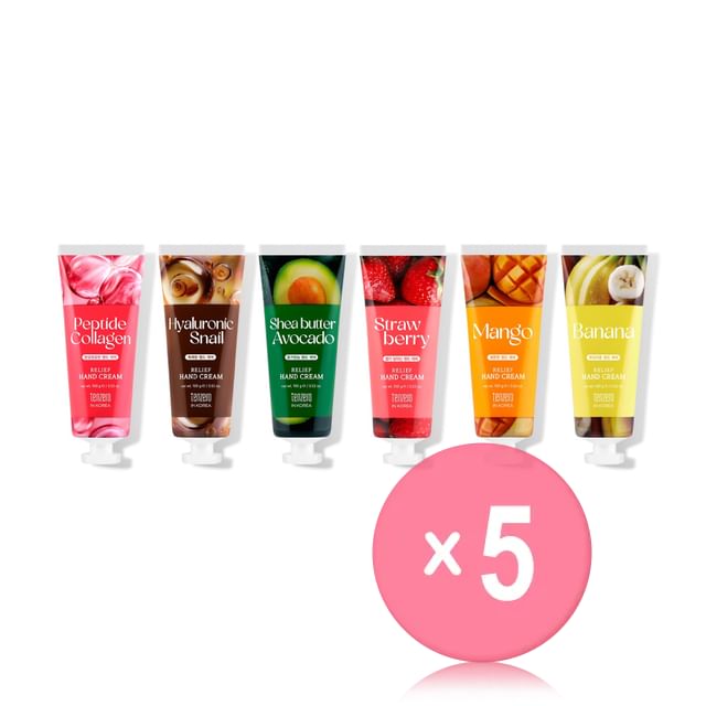 TENZERO-Relief Hand Cream - 6 Types 5pcs Bundle Set