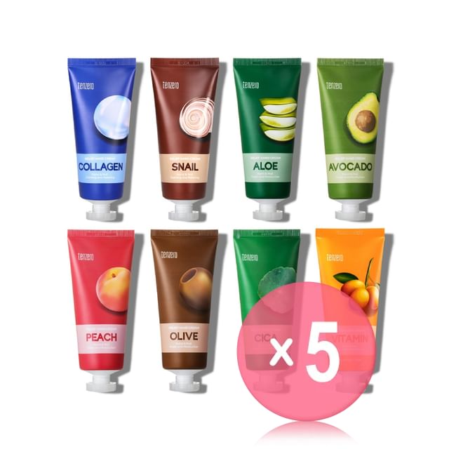 TENZERO-Relief Hand Cream - 8 Types 5pcs Bundle Set